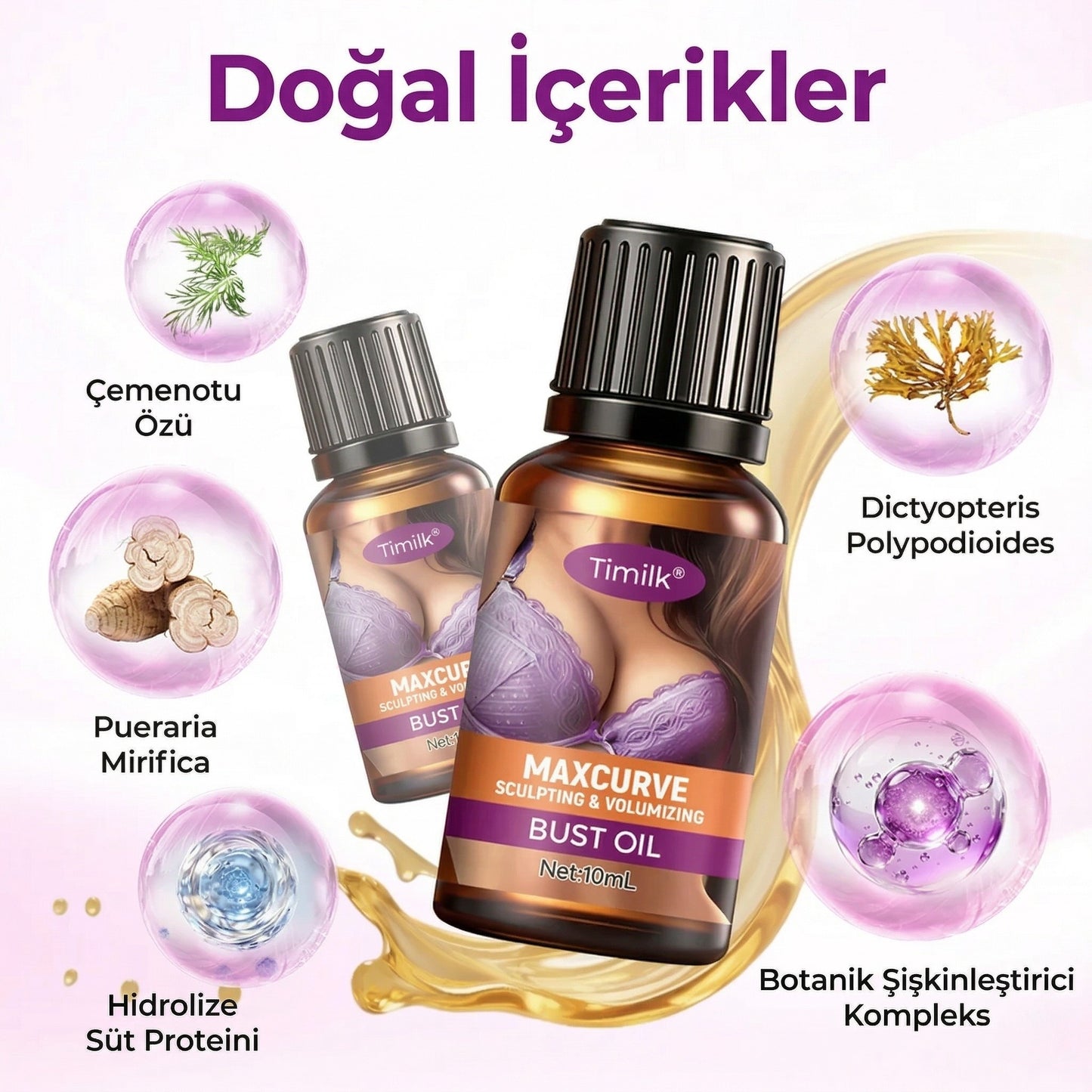 Timilk® MaxCurve Şekillendirici & Dolgunlaştırıcı Göğüs Yağı